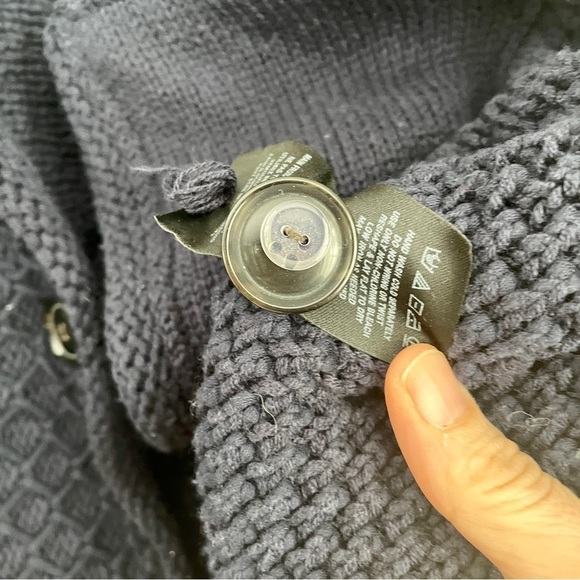 Anthropologie Maeve Navy Blue One Button Cardigan Sweater Large - Picture 4 of 7